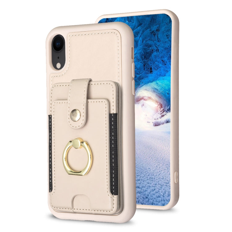 BF27 Custodia per telefono con porta carte di credito ad anello in metallo, For iPhone 11 Pro, For iPhone X / XS, For iPhone XR