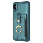 BF27 Custodia per telefono con porta carte di credito ad anello in metallo, For iPhone XS Max, For iPhone 8 Plus / 7 Plus