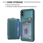 BF27 Custodia per telefono con porta carte di credito ad anello in metallo, For iPhone XS Max, For iPhone 8 Plus / 7 Plus