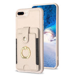 BF27 Custodia per telefono con porta carte di credito ad anello in metallo, For iPhone XS Max, For iPhone 8 Plus / 7 Plus