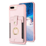 BF27 Custodia per telefono con porta carte di credito ad anello in metallo, For iPhone XS Max, For iPhone 8 Plus / 7 Plus