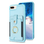 BF27 Custodia per telefono con porta carte di credito ad anello in metallo, For iPhone XS Max, For iPhone 8 Plus / 7 Plus