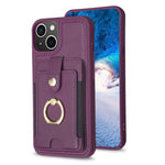 BF27 Custodia per telefono con porta carte di credito ad anello in metallo, For iPhone 15 Pro, For iPhone 14 Pro, For iPhone 15 Plus