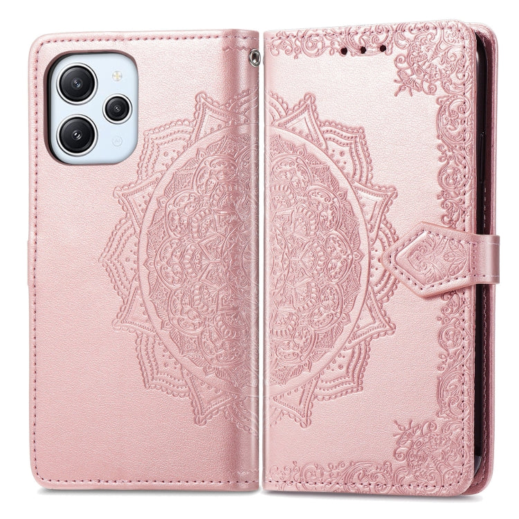 Custodia per telefono in pelle goffrata fiore mandala, For Xiaomi Redmi 12