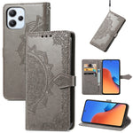 Custodia per telefono in pelle goffrata fiore mandala, For Xiaomi Redmi 12
