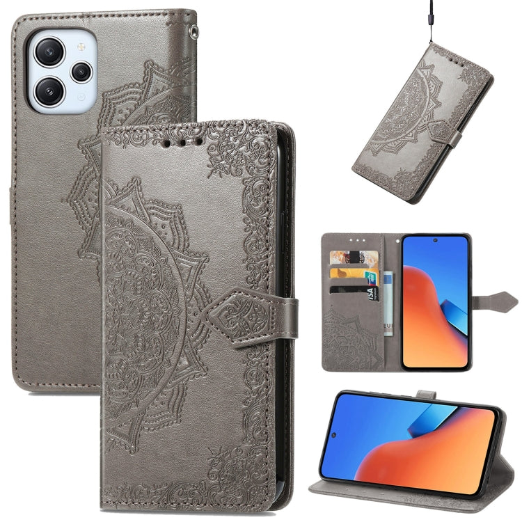 Custodia per telefono in pelle goffrata fiore mandala, For Xiaomi Redmi 12