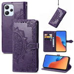 Custodia per telefono in pelle goffrata fiore mandala, For Xiaomi Redmi 12