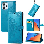 Custodia per telefono in pelle goffrata fiore mandala, For Xiaomi Redmi 12