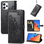 Custodia per telefono in pelle goffrata fiore mandala, For Xiaomi Redmi 12