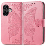Custodia per telefono in pelle goffrata farfalla amore fiore, For Ulefone Note 16 Pro