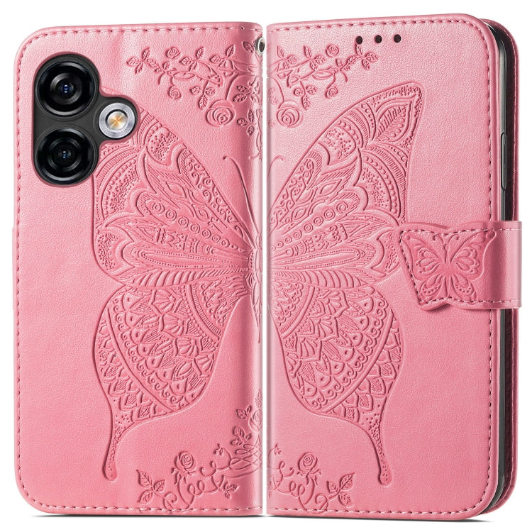 Custodia per telefono in pelle goffrata farfalla amore fiore, For Ulefone Note 16 Pro