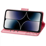 Custodia per telefono in pelle goffrata farfalla amore fiore, For Ulefone Note 16 Pro