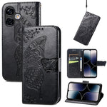 Custodia per telefono in pelle goffrata farfalla amore fiore, For Ulefone Note 16 Pro