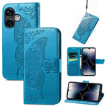 Custodia per telefono in pelle goffrata farfalla amore fiore, For Ulefone Note 16 Pro