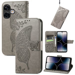 Custodia per telefono in pelle goffrata farfalla amore fiore, For Ulefone Note 16 Pro
