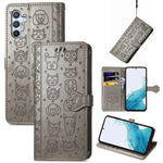 Custodia per telefono in pelle goffrata gatto e cane, For Samsung Galaxy A54 5G