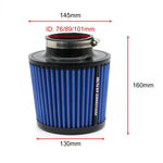 Filtro aria motore a cono freddo per auto 63-101mm
