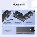ORICO PAPW4A-U3 Adattatore HUB per docking station multifunzione da USB a USB 4 in 1, PAPW4A-U3