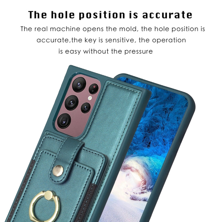 BF27 Custodia per telefono con porta carte di credito ad anello in metallo, For Samsung Galaxy S22 Ultra 5G, For Samsung Galaxy S22+ 5G, For Samsung Galaxy S21 FE 5G
