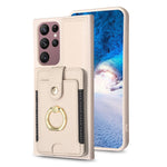 BF27 Custodia per telefono con porta carte di credito ad anello in metallo, For Samsung Galaxy S22 Ultra 5G, For Samsung Galaxy S22+ 5G, For Samsung Galaxy S21 FE 5G