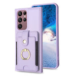 BF27 Custodia per telefono con porta carte di credito ad anello in metallo, For Samsung Galaxy S22 Ultra 5G, For Samsung Galaxy S22+ 5G, For Samsung Galaxy S21 FE 5G