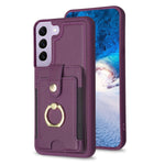BF27 Custodia per telefono con porta carte di credito ad anello in metallo, For Samsung Galaxy S22 Ultra 5G, For Samsung Galaxy S22+ 5G, For Samsung Galaxy S21 FE 5G