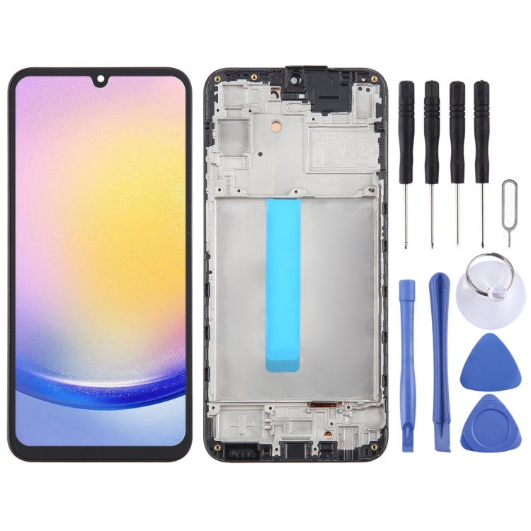 Schermo LCD originale per assemblaggio completo di digitalizzatore con cornice, For Samsung Galaxy A25 SM-A256B, For Samsung Galaxy A15 5G SM-A156B, For Samsung Galaxy A35 SM-A356B, For Samsung Galaxy A05 SM-A055F, For Samsung Galaxy A05s SM-A057F