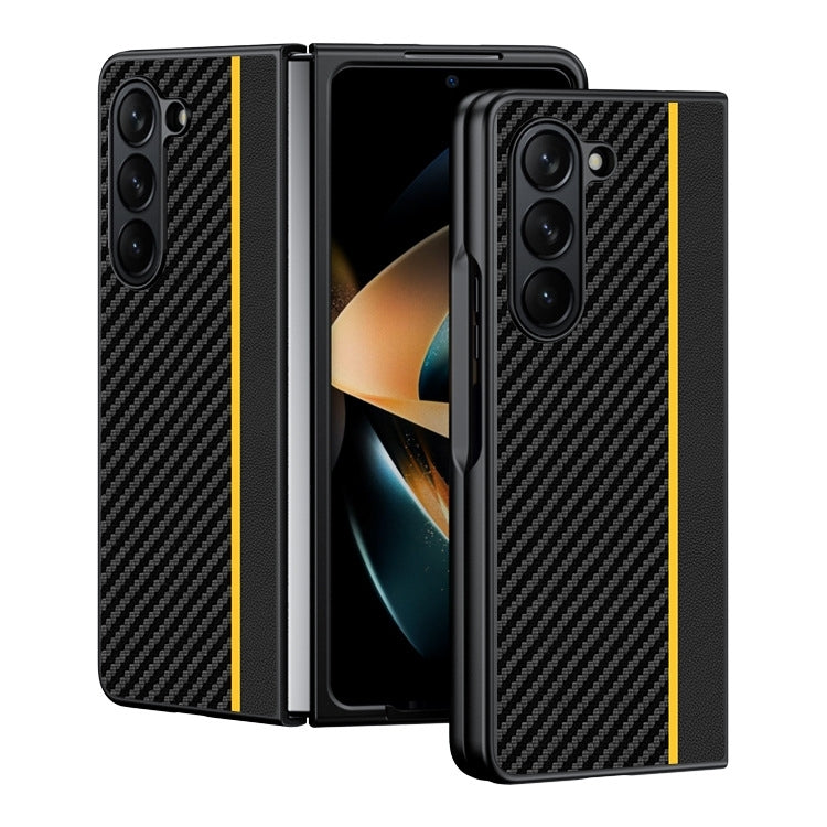 Custodia per telefono con stampa in fibra di carbonio ultrasottile, For Samsung Galaxy Z Flip7, For Samsung Galaxy Z Flip6, For Samsung Galaxy Z Fold6, For Samsung Galaxy Z Fold5