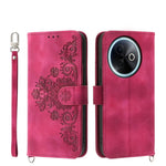 Custodia per telefono in pelle con portafoglio in rilievo con fiori al tatto, For vivo Y39 5G, For vivo Y29s 5G / Y04 4G, For vivo Y29 4G, For vivo V50