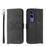 Custodia per telefono in pelle con portafoglio in rilievo con fiori al tatto, For vivo Y600 Pro 5G, For vivo Y21 5G 2026 / Y05 4G, For vivo V70 FE 5G, For vivo Y31d 4G