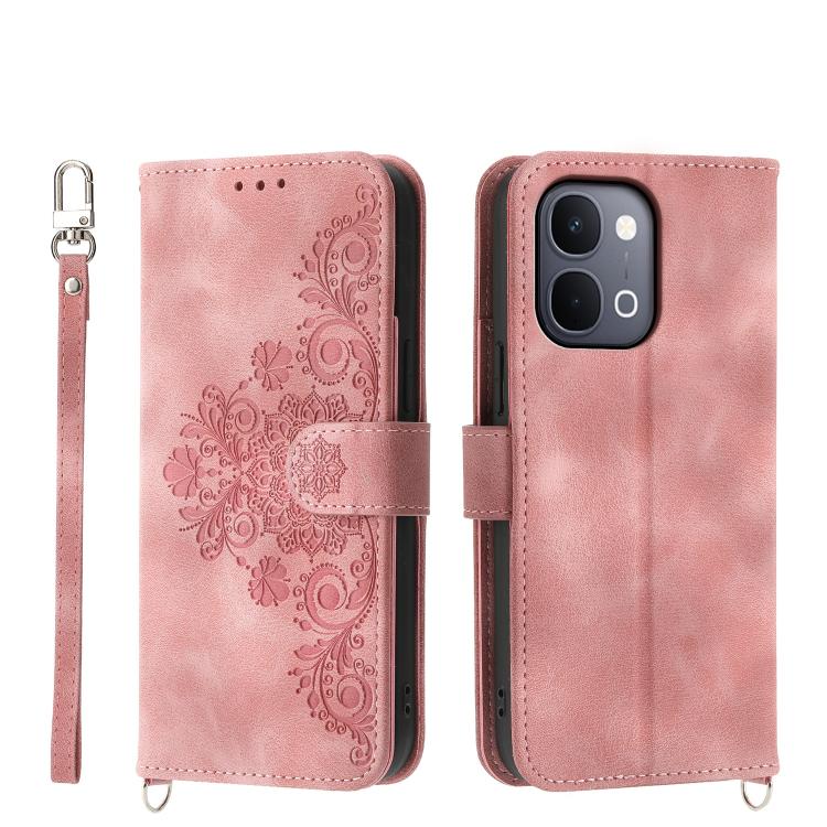Custodia per telefono in pelle con portafoglio in rilievo con fiori al tatto, For vivo Y600 Pro 5G, For vivo Y21 5G 2026 / Y05 4G, For vivo V70 FE 5G, For vivo Y31d 4G