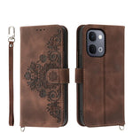 Custodia per telefono in pelle con portafoglio in rilievo con fiori al tatto, For vivo Y600 Pro 5G, For vivo Y21 5G 2026 / Y05 4G, For vivo V70 FE 5G, For vivo Y31d 4G