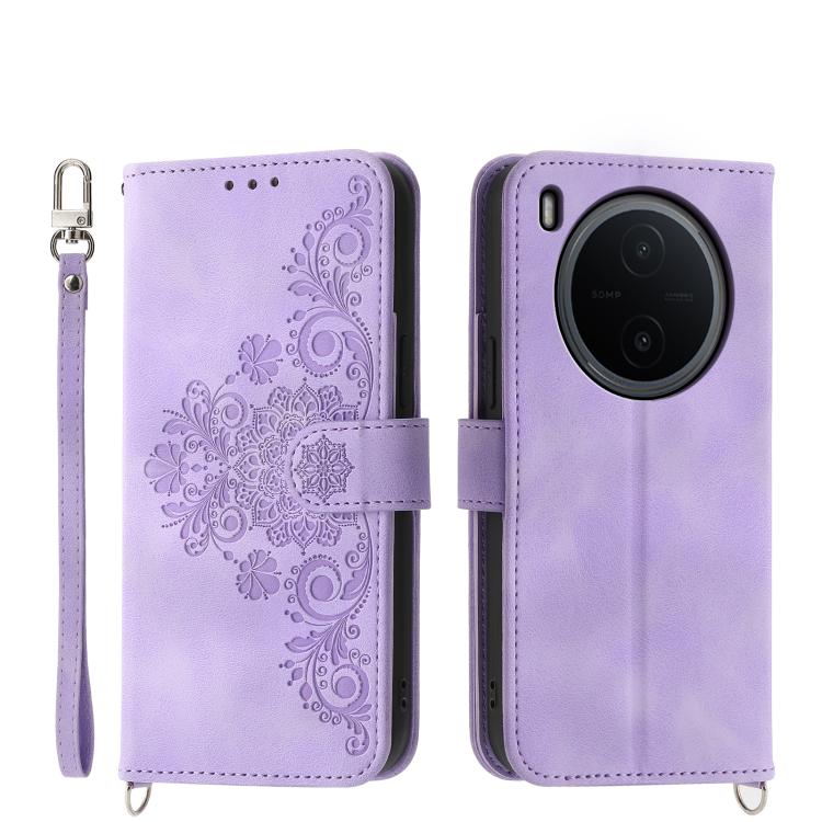 Custodia per telefono in pelle con portafoglio in rilievo con fiori al tatto, For vivo Y600 Pro 5G, For vivo Y21 5G 2026 / Y05 4G, For vivo V70 FE 5G, For vivo Y31d 4G