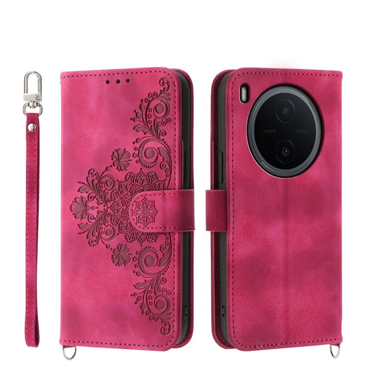 Custodia per telefono in pelle con portafoglio in rilievo con fiori al tatto, For vivo Y600 Pro 5G, For vivo Y21 5G 2026 / Y05 4G, For vivo V70 FE 5G, For vivo Y31d 4G