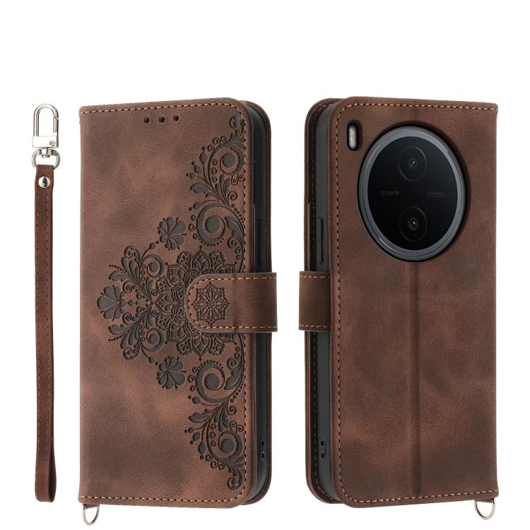 Custodia per telefono in pelle con portafoglio in rilievo con fiori al tatto, For vivo Y600 Pro 5G, For vivo Y21 5G 2026 / Y05 4G, For vivo V70 FE 5G, For vivo Y31d 4G