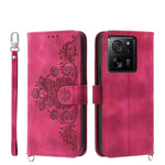 Custodia per telefono in pelle con portafoglio in rilievo con fiori al tatto, For Xiaomi Redmi 13C, For Xiaomi Redmi Note 13 Pro+, For Xiaomi Redmi Note 13 Pro 5G, For Xiaomi 13T