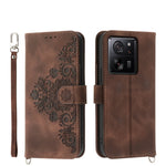 Custodia per telefono in pelle con portafoglio in rilievo con fiori al tatto, For Xiaomi Redmi 13C, For Xiaomi Redmi Note 13 Pro+, For Xiaomi Redmi Note 13 Pro 5G, For Xiaomi 13T