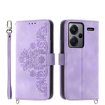 Custodia per telefono in pelle con portafoglio in rilievo con fiori al tatto, For Xiaomi Redmi 13C, For Xiaomi Redmi Note 13 Pro+, For Xiaomi Redmi Note 13 Pro 5G, For Xiaomi 13T