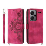 Custodia per telefono in pelle con portafoglio in rilievo con fiori al tatto, For Xiaomi Redmi 13C, For Xiaomi Redmi Note 13 Pro+, For Xiaomi Redmi Note 13 Pro 5G, For Xiaomi 13T