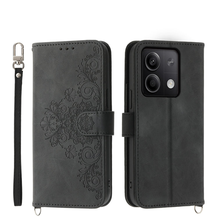 Custodia per telefono in pelle con portafoglio in rilievo con fiori al tatto, For Xiaomi 14 Ultra, For Xiaomi 14 Pro, For Xiaomi 14, For Xiaomi Redmi Note 13 5G