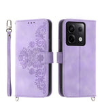 Custodia per telefono in pelle con portafoglio in rilievo con fiori al tatto, For Xiaomi Redmi 13C, For Xiaomi Redmi Note 13 Pro+, For Xiaomi Redmi Note 13 Pro 5G, For Xiaomi 13T