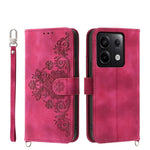 Custodia per telefono in pelle con portafoglio in rilievo con fiori al tatto, For Xiaomi Redmi 13C, For Xiaomi Redmi Note 13 Pro+, For Xiaomi Redmi Note 13 Pro 5G, For Xiaomi 13T