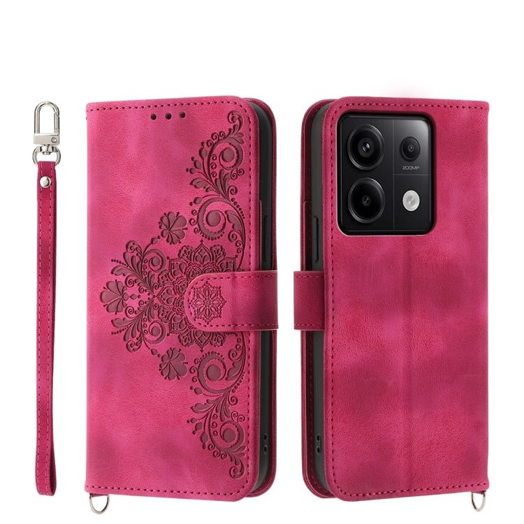 Custodia per telefono in pelle con portafoglio in rilievo con fiori al tatto, For Xiaomi Redmi 13C, For Xiaomi Redmi Note 13 Pro+, For Xiaomi Redmi Note 13 Pro 5G, For Xiaomi 13T