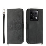 Custodia per telefono in pelle con portafoglio in rilievo con fiori al tatto, For Xiaomi Redmi 13C, For Xiaomi Redmi Note 13 Pro+, For Xiaomi Redmi Note 13 Pro 5G, For Xiaomi 13T