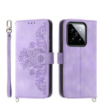 Custodia per telefono in pelle con portafoglio in rilievo con fiori al tatto, For Xiaomi 14 Ultra, For Xiaomi 14 Pro, For Xiaomi 14, For Xiaomi Redmi Note 13 5G