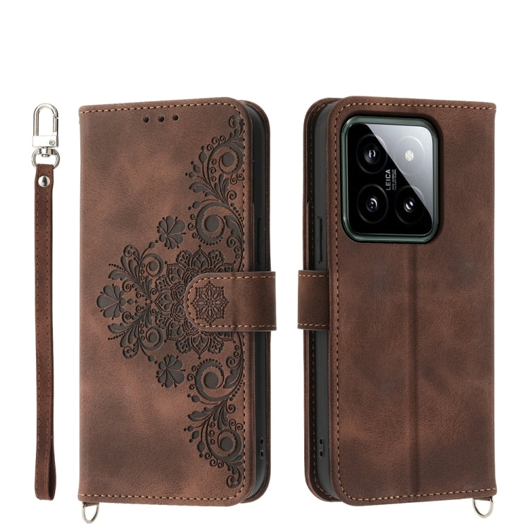 Custodia per telefono in pelle con portafoglio in rilievo con fiori al tatto, For Xiaomi 14 Ultra, For Xiaomi 14 Pro, For Xiaomi 14, For Xiaomi Redmi Note 13 5G