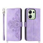 Custodia per telefono in pelle con portafoglio in rilievo con fiori al tatto, For Xiaomi Redmi A3, For Xiaomi Redmi Note 13 Pro 4G, For Xiaomi Redmi Note 13 4G, For Xiaomi Poco X6 Pro 5G