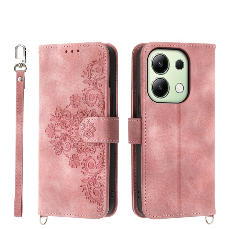 Custodia per telefono in pelle con portafoglio in rilievo con fiori al tatto, For Xiaomi Redmi A3, For Xiaomi Redmi Note 13 Pro 4G, For Xiaomi Redmi Note 13 4G, For Xiaomi Poco X6 Pro 5G