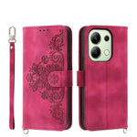 Custodia per telefono in pelle con portafoglio in rilievo con fiori al tatto, For Xiaomi Redmi A3, For Xiaomi Redmi Note 13 Pro 4G, For Xiaomi Redmi Note 13 4G, For Xiaomi Poco X6 Pro 5G