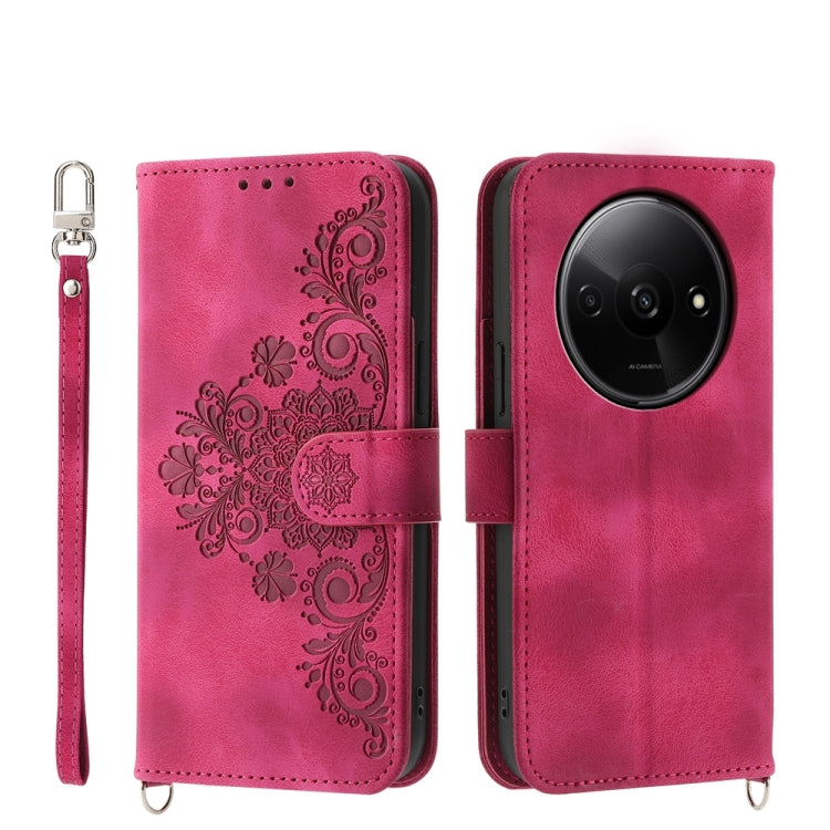 Custodia per telefono in pelle con portafoglio in rilievo con fiori al tatto, For Xiaomi Redmi A3, For Xiaomi Redmi Note 13 Pro 4G, For Xiaomi Redmi Note 13 4G, For Xiaomi Poco X6 Pro 5G